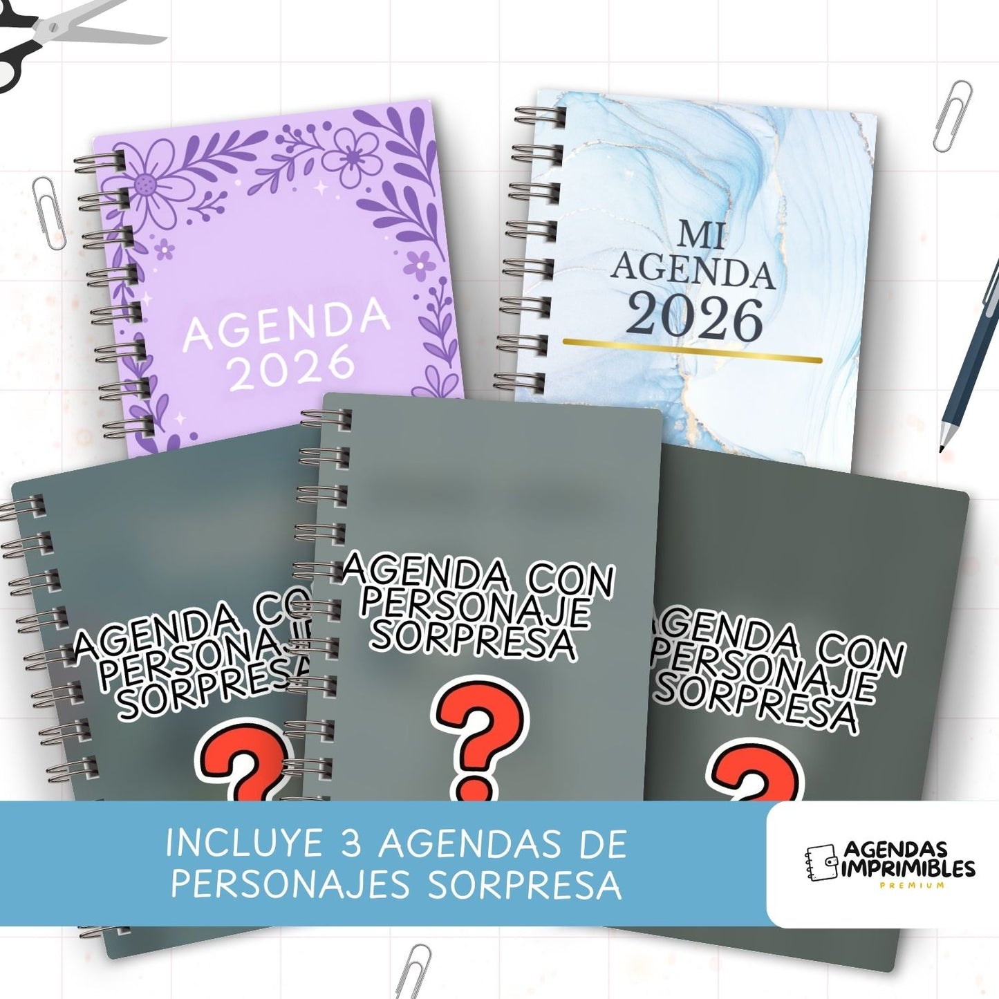 Pack de 25 Agendas Imprimibles 2026