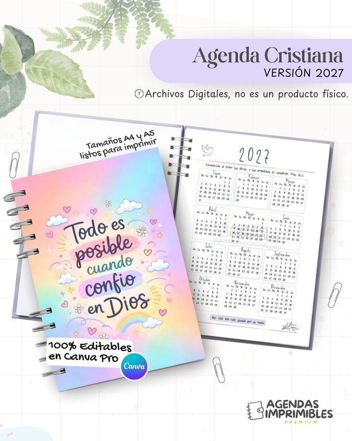 Agenda Cristiana 2027 - Archivo Imprimible - imagen 1