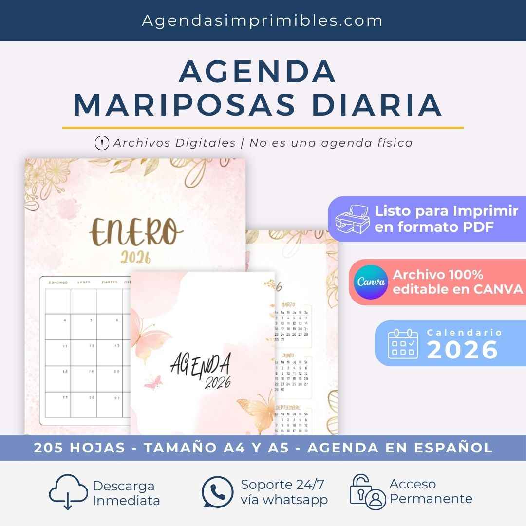 Agenda Mariposas Diaria | 2026