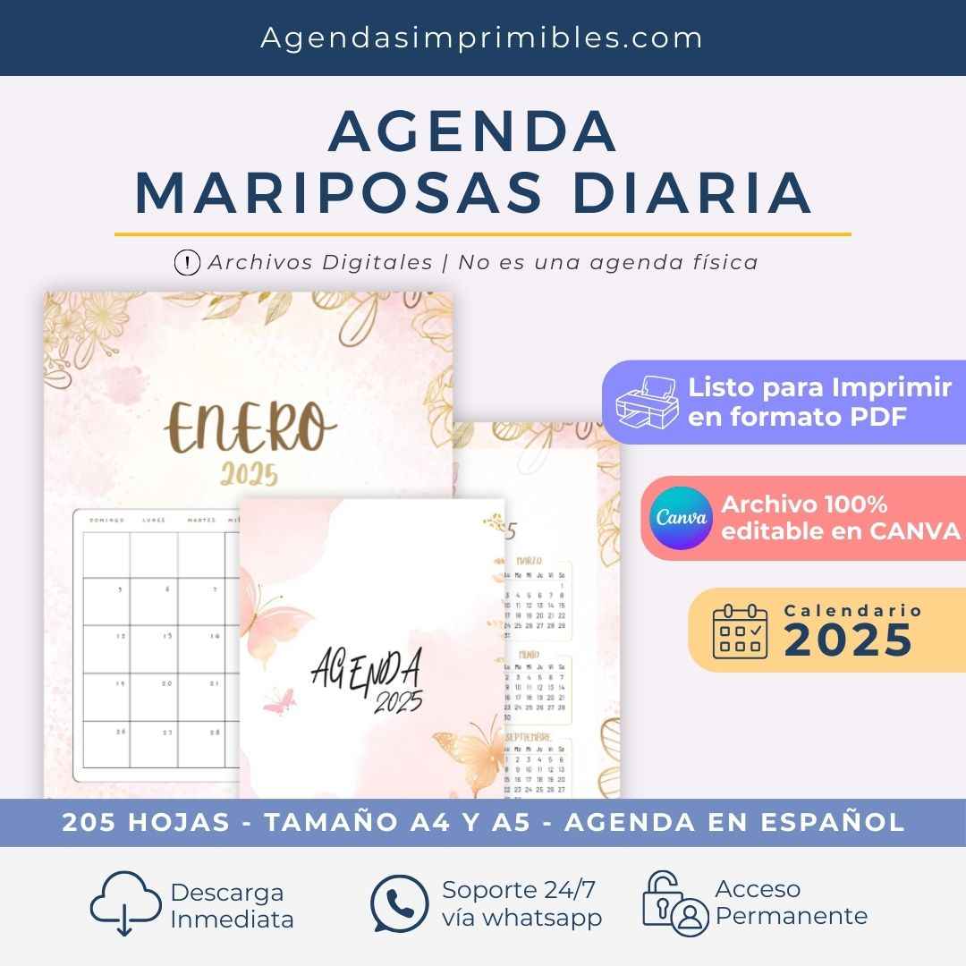 Agenda Mariposas Diaria | 2025