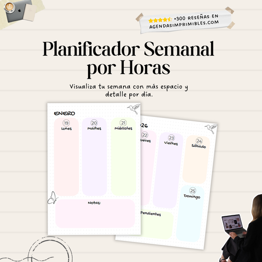 Agenda Colibrí Sencilla Semanal | 2026