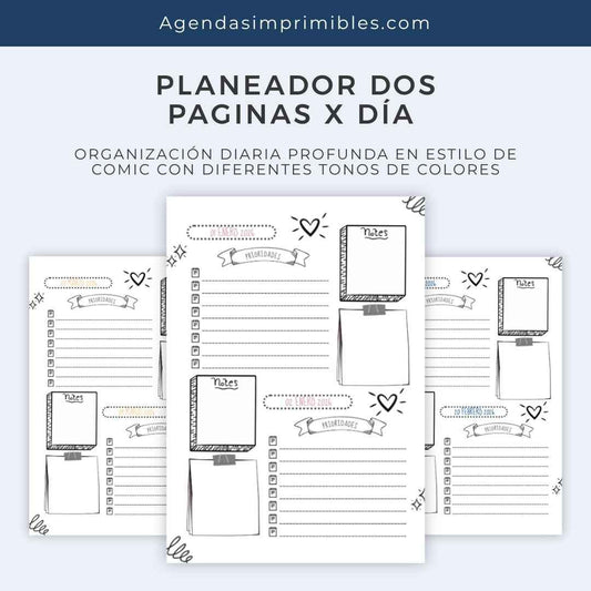 Agenda Comic Rosa Dos Días x Pagina | 2026 (Copia)