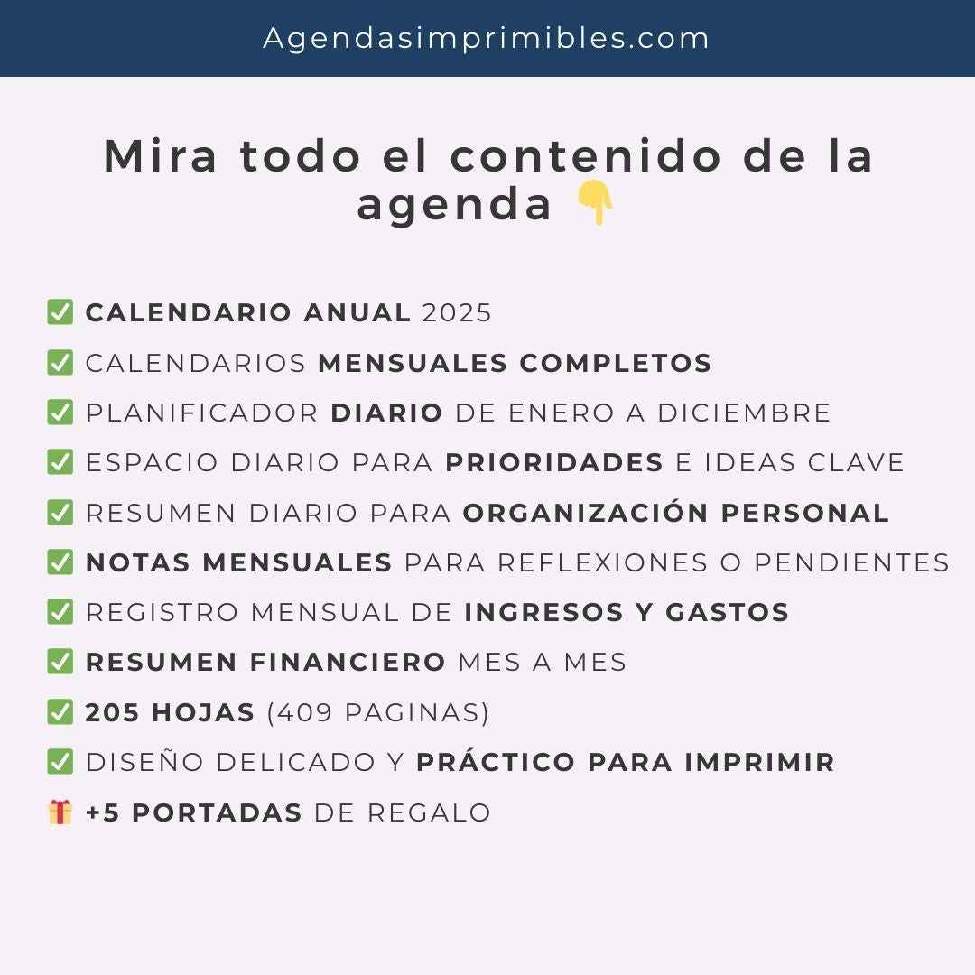 Agenda Mariposas Diaria | 2025