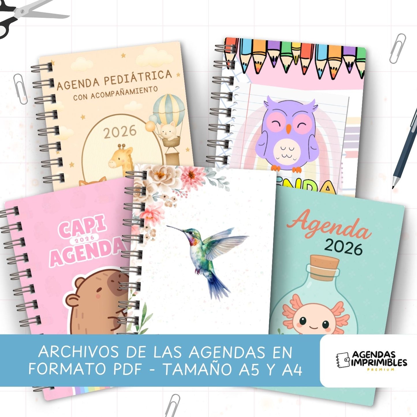 Pack de 25 Agendas Imprimibles 2026