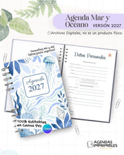 Agenda Mar y Océano 2027 - Archivo Imprimible