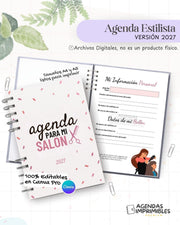 Agenda Estilista 2027 - Archivo Imprimible