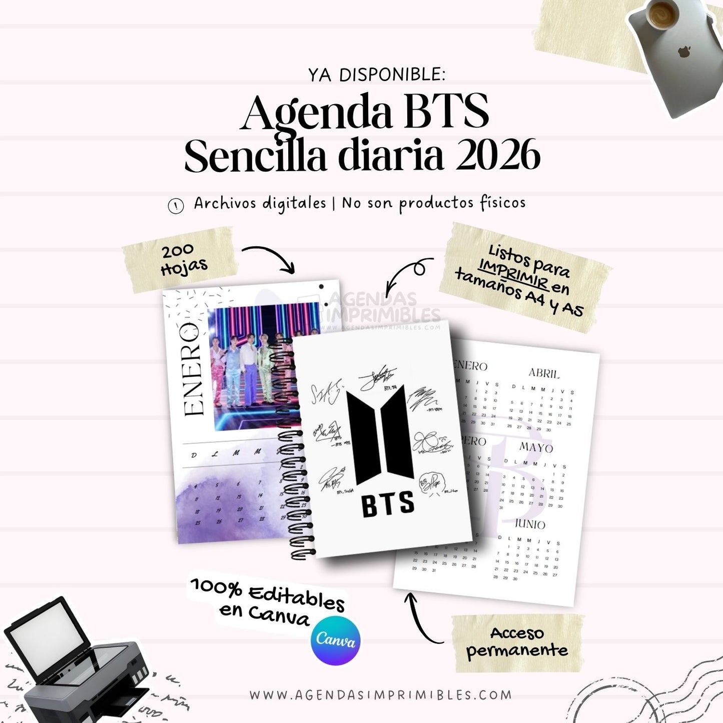 Agenda BTS Sencilla Diaria | 2026