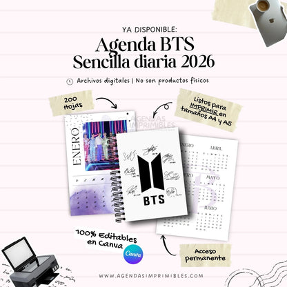Agenda BTS Sencilla Diaria | 2026