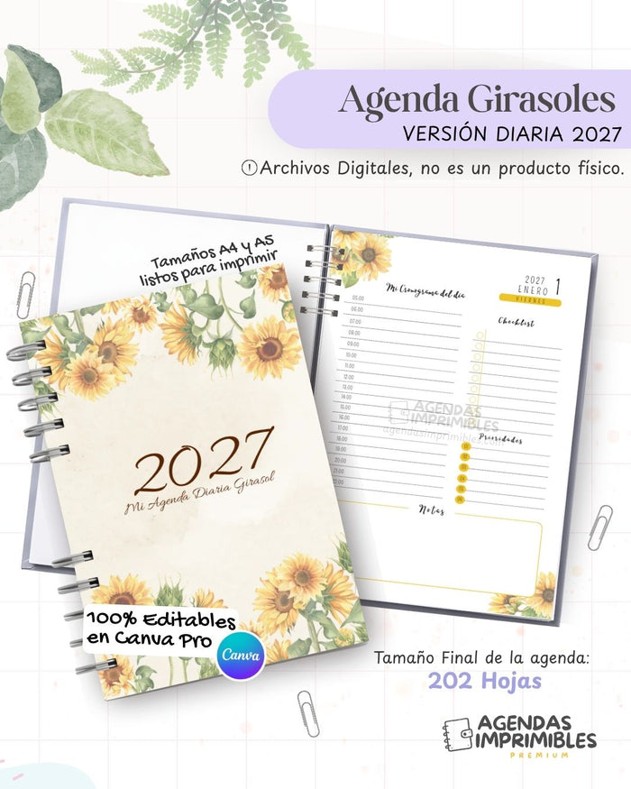 Agenda Girasoles 2027 - Diario