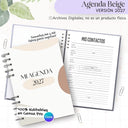 Agenda Beige 2027 - Archivo Imprimible