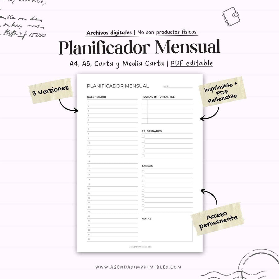 Planificador Mensual