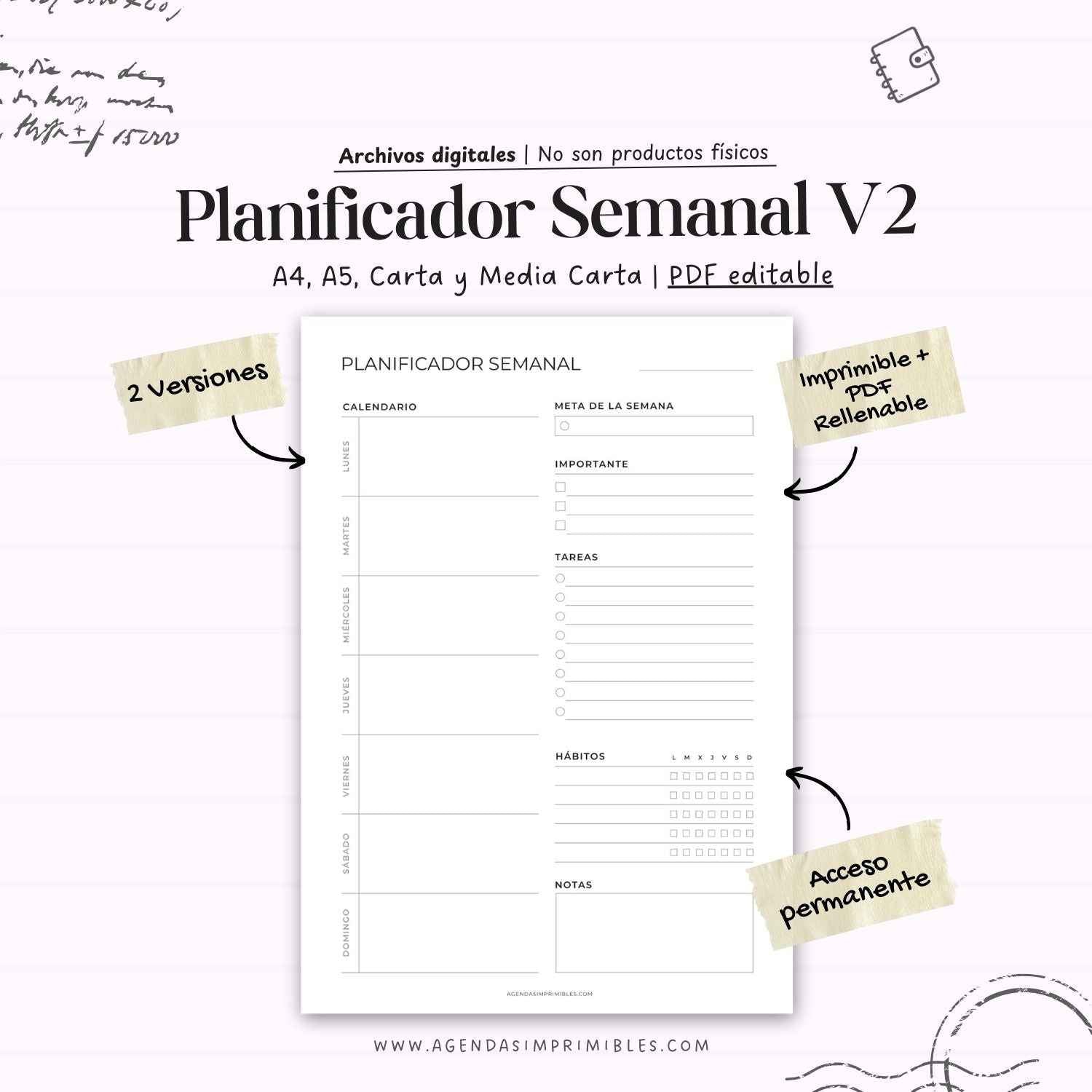 Planificador Semanal Doble