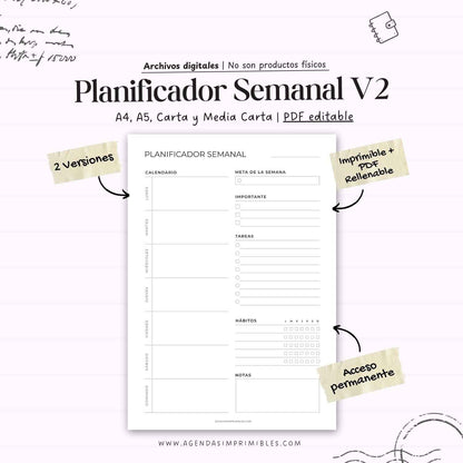Planificador Semanal Doble