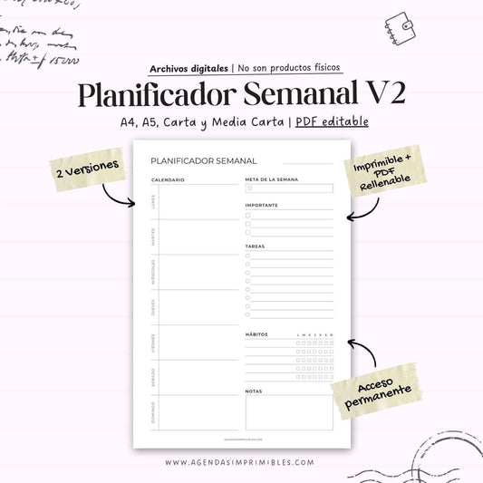 Planificador Semanal Doble
