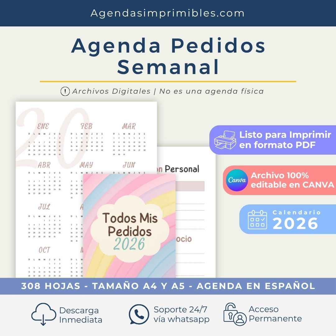 Agenda Pedidos Semanal | 2026