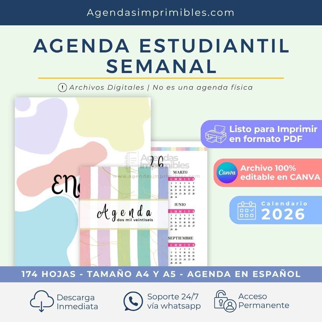 Agenda Pediátrica Dos Días x Pagina | 2026
