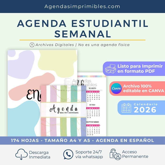 Agenda Pediátrica Dos Días x Pagina | 2026