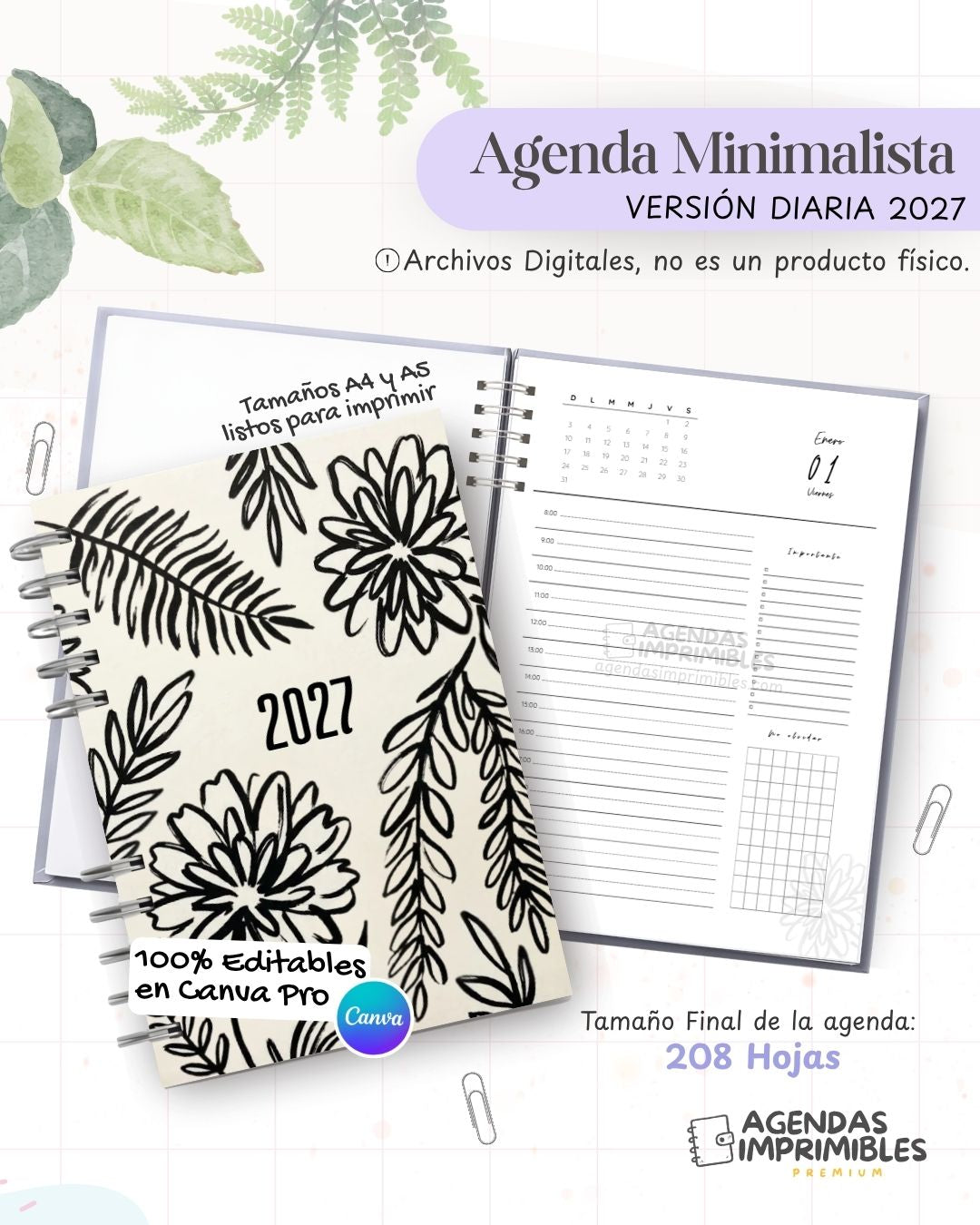 Agenda Minimalista 2027 - Diario - imagen 1