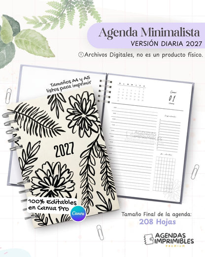 Agenda Minimalista 2027 - Diario - imagen 1