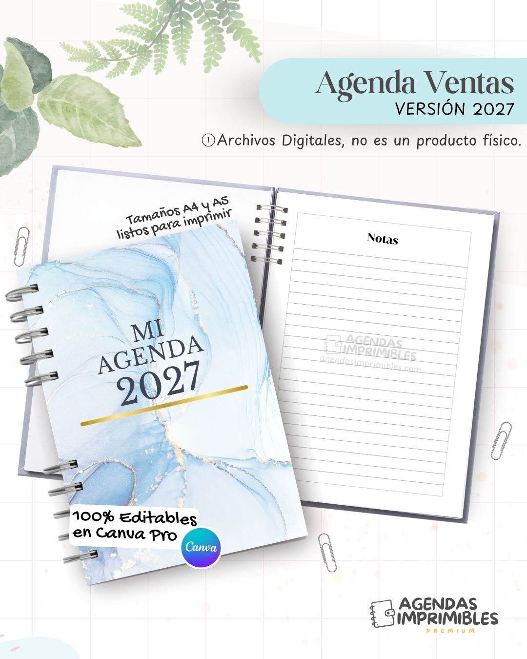 Agenda Ventas 2027 - Archivo Imprimible - imagen 1