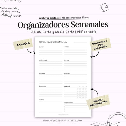 Organizadores Semanales