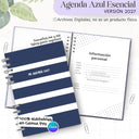 Agenda Azul Esencial 2027 - Archivo Imprimible