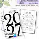 Agenda Minimalista Clean 2027 - Archivo Imprimible