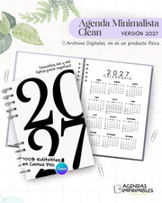 Agenda Minimalista Clean 2027 - Archivo Imprimible