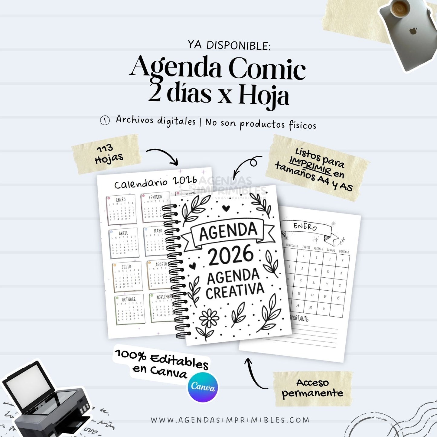 Agenda Comic Dos Días x Pagina | 2026
