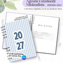 Agenda Estudiantil Minimalista 2027 - Archivo Imprimible