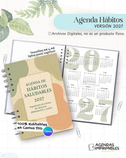 Agenda Hábitos Saludables 2027 - Archivo Imprimible