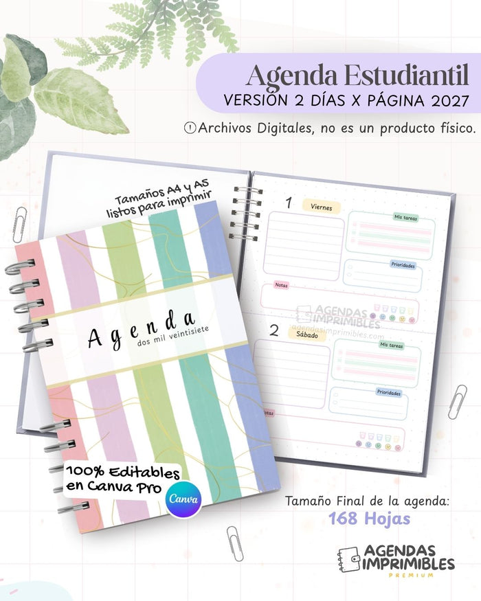 Agenda Estudiantil 2027 - 2 Días