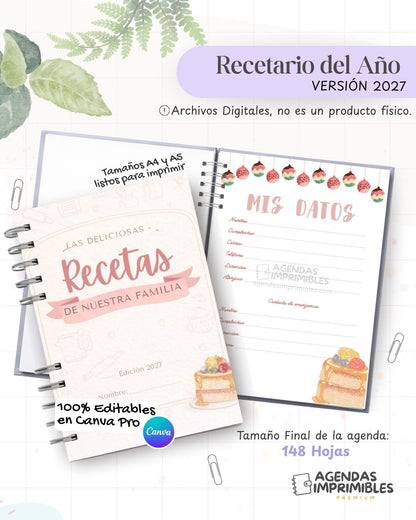Recetario 2027 - Archivo Imprimible - imagen 1