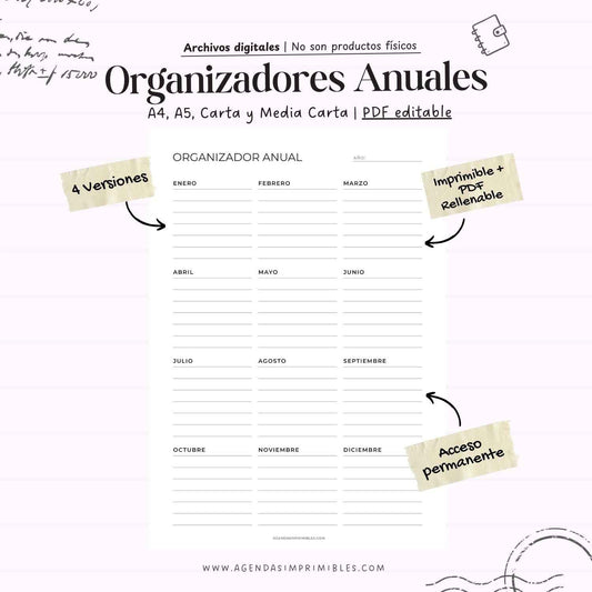 Organizadores Anuales