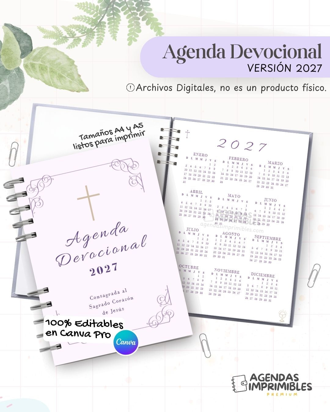 Agenda Devocional 2027 - Archivo Imprimible - imagen 1