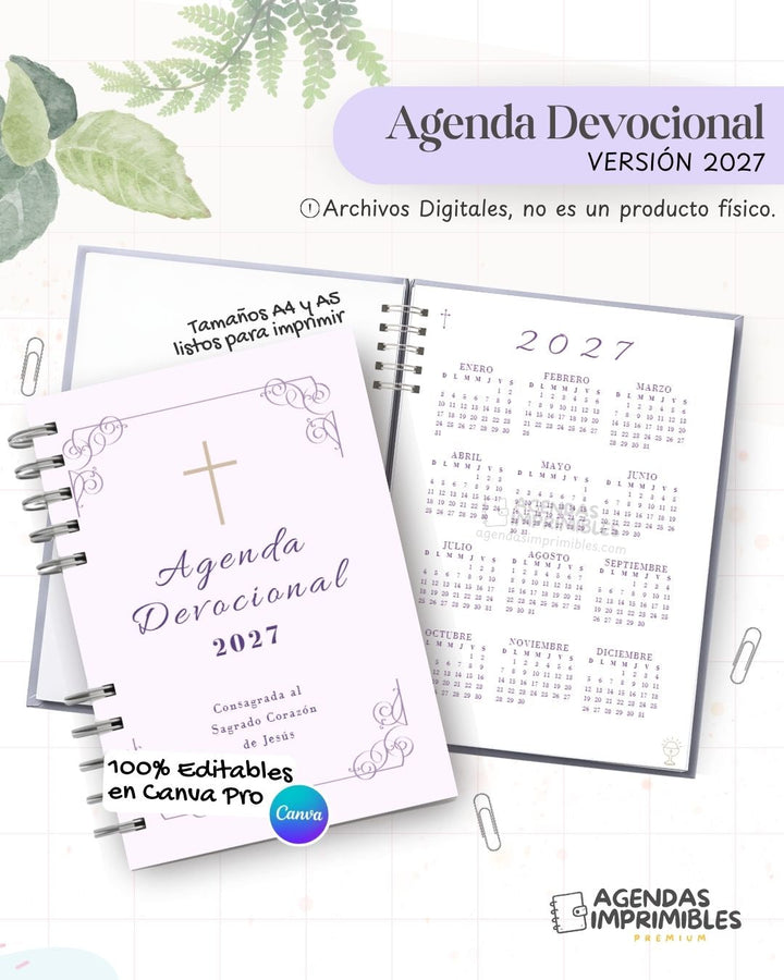 Agenda Devocional 2027 - Archivo Imprimible - imagen 1