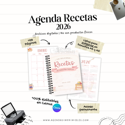 Agenda Recetario | 2026