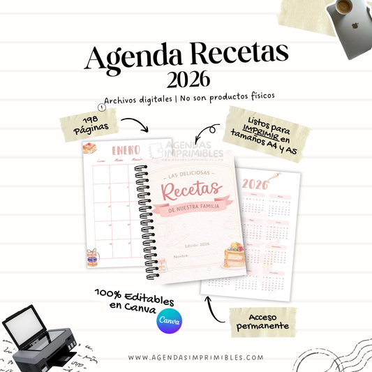 Agenda Recetario | 2026
