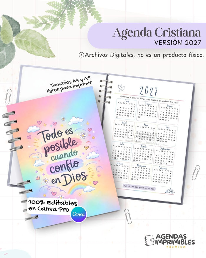 Agenda Cristiana 2027 - Archivo Imprimible - imagen 1
