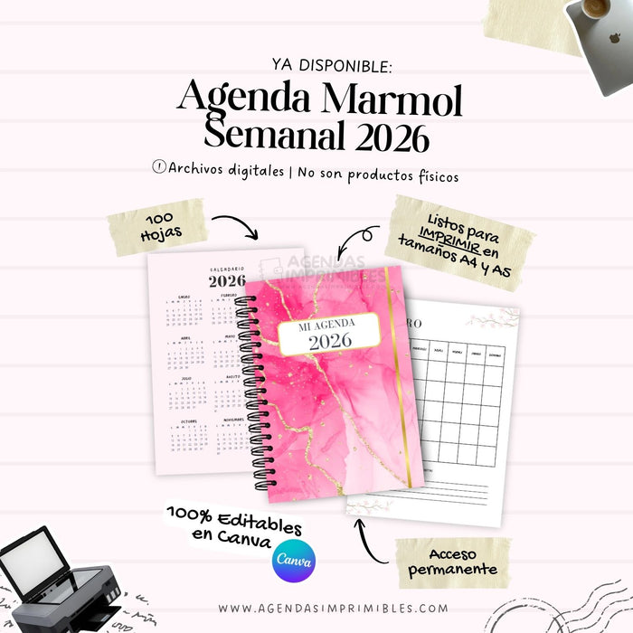 Agenda Mármol Semanal | 2026
