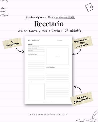 Recetario