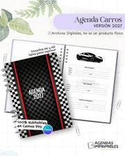 Agenda Carros 2027 - Archivo Imprimible