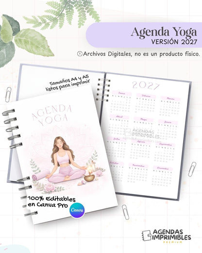 Agenda Yoga 2027 - Archivo Imprimible - imagen 1