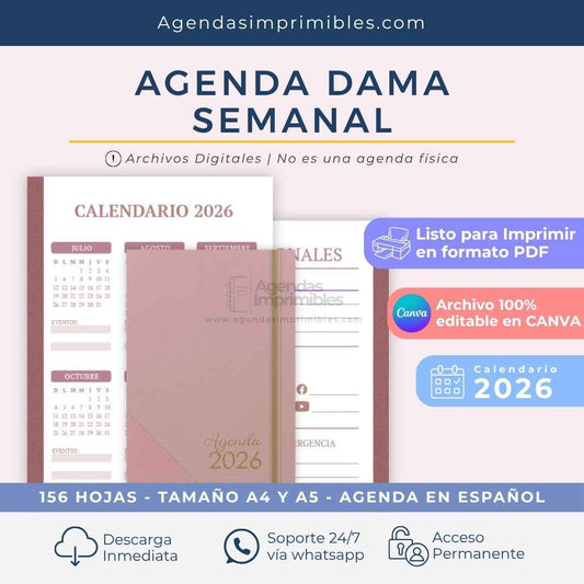 Agenda Estudiantil Semanal | 2026
