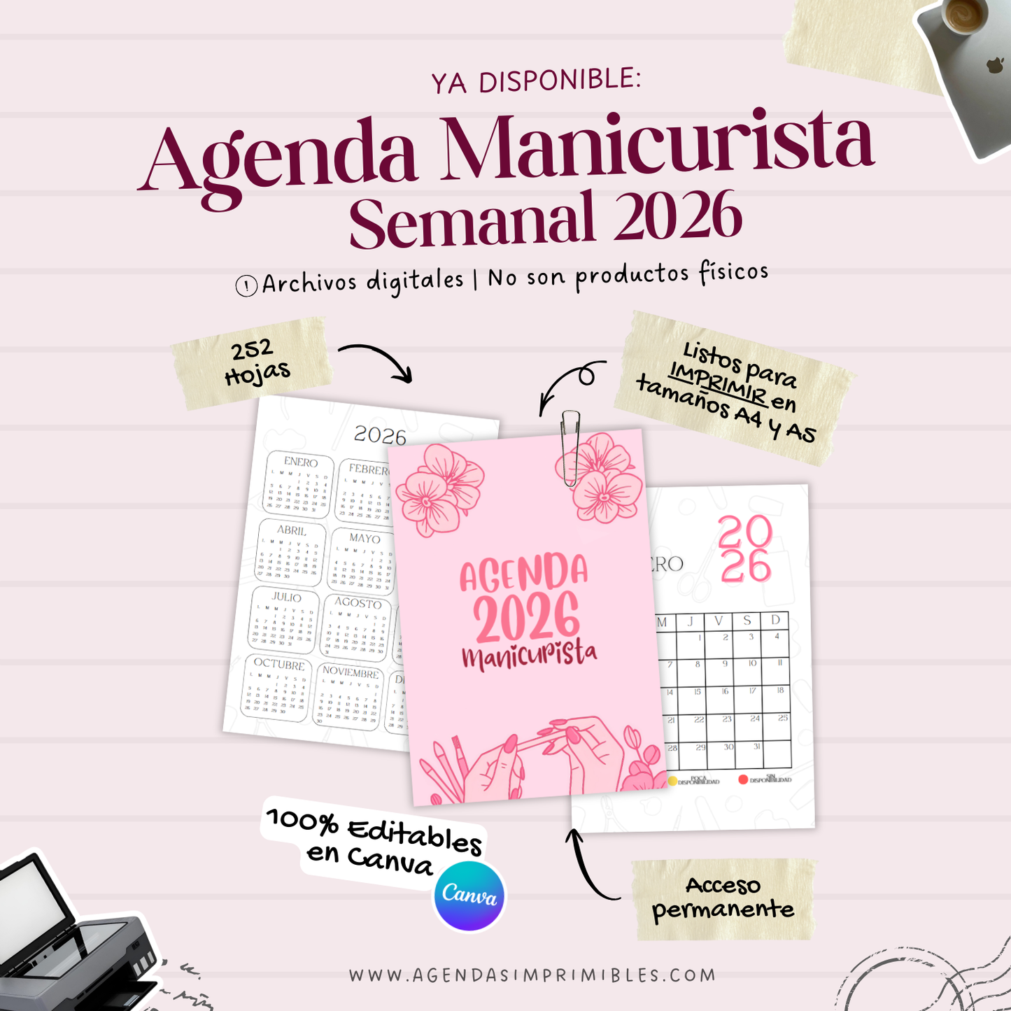 Agenda Manicurista Semanal | 2026