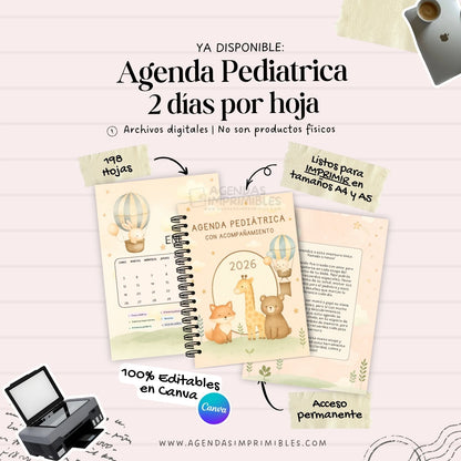Agenda Pediátrica Dos Días x Pagina | 2026