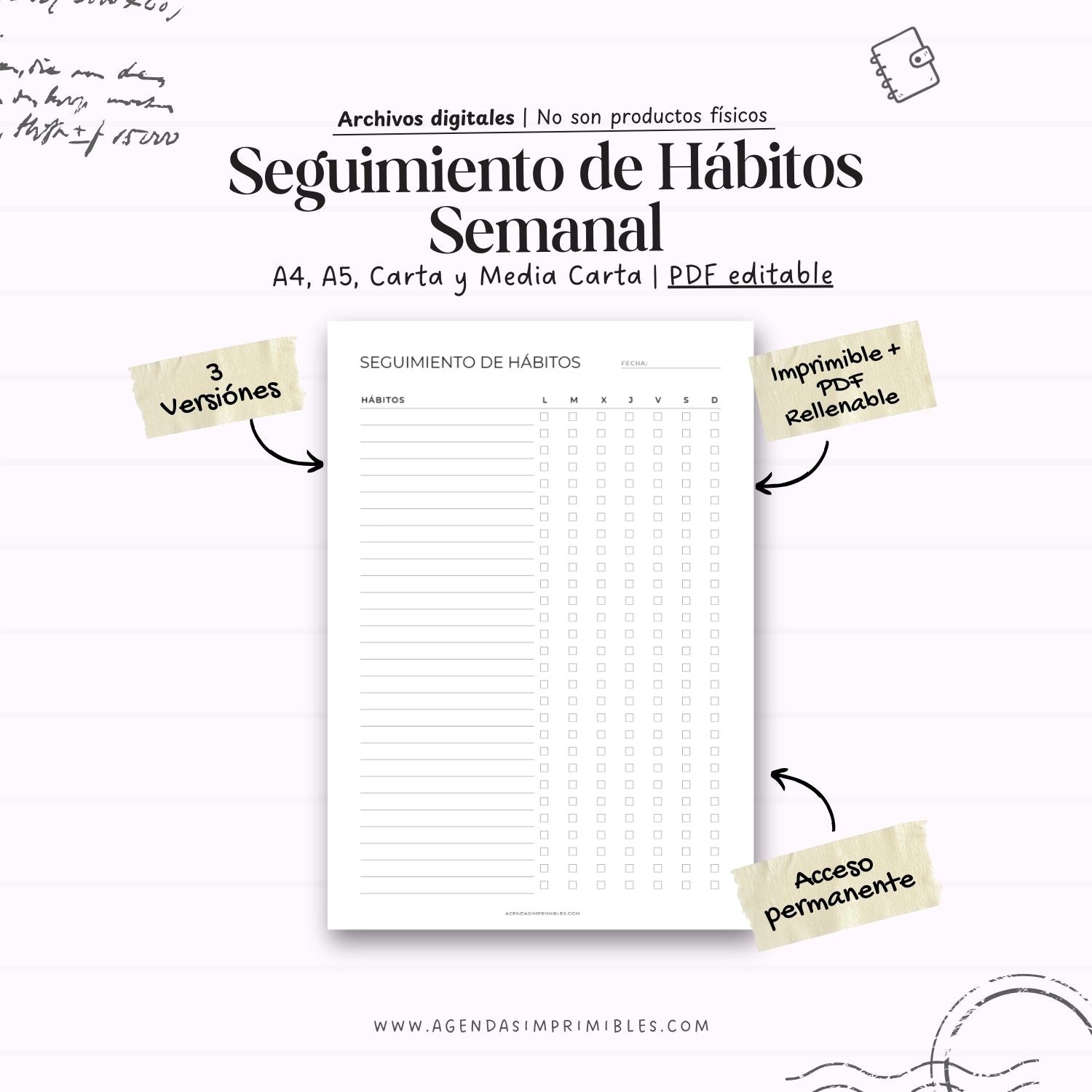 Seguimiento de hábitos Semanal