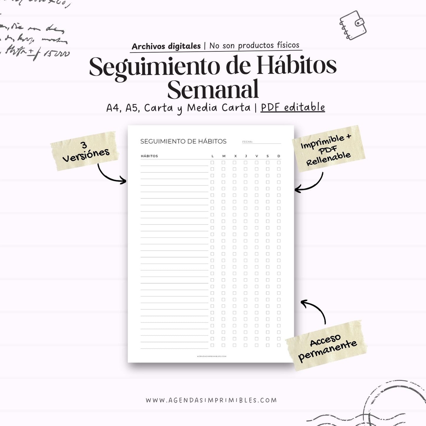 Seguimiento de hábitos Semanal