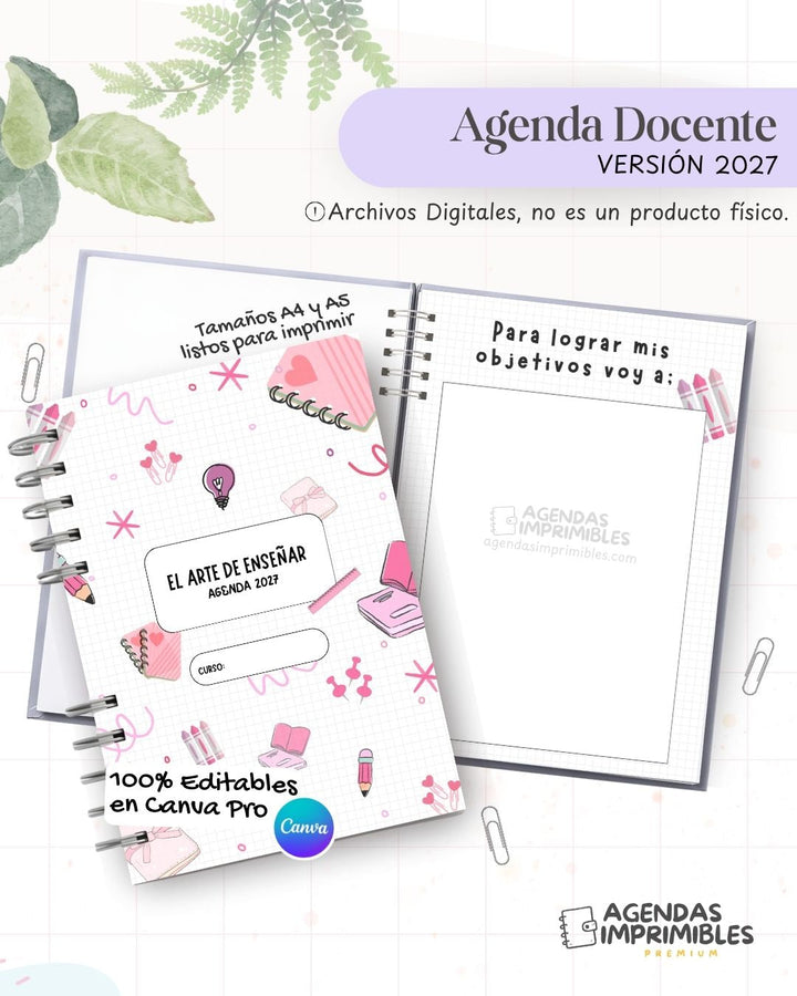 Agenda Docente 2027 - Archivo Imprimible - imagen 1