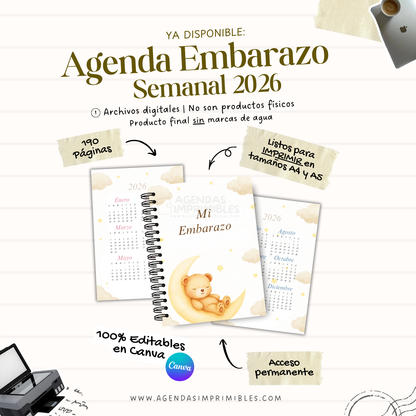 Agenda Mi Embarazo Semanal | 2026